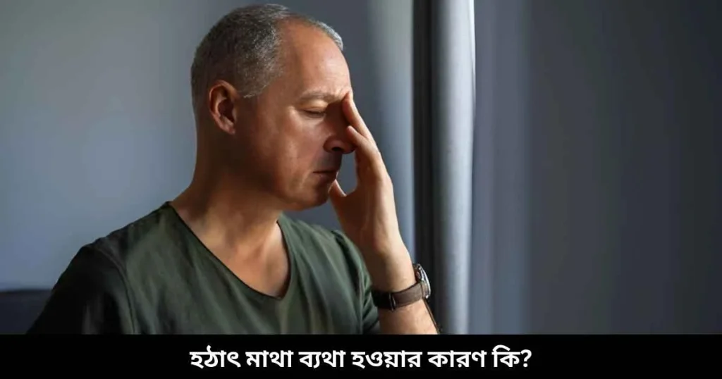 হঠাৎ মাথা ব্যথা হওয়ার কারণ কি