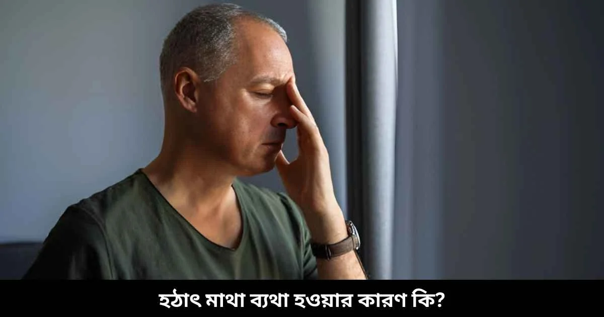 হঠাৎ মাথা ব্যথা হওয়ার কারণ কি