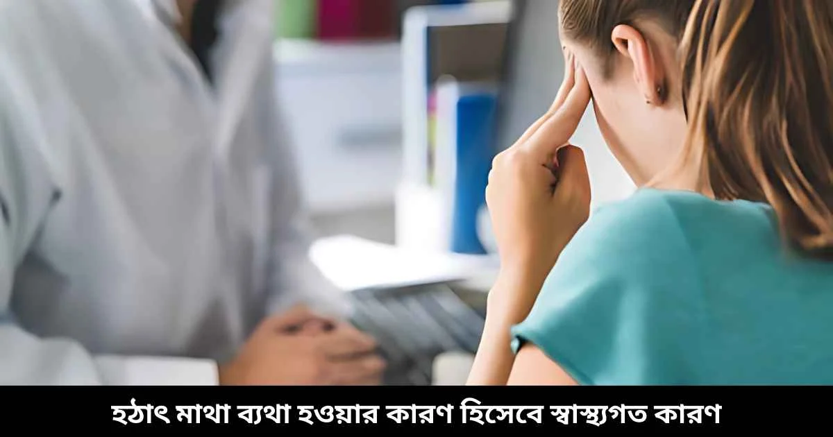 হঠাৎ মাথা ব্যথা হওয়ার কারণ হিসেবে স্বাস্থ্যগত কারণ