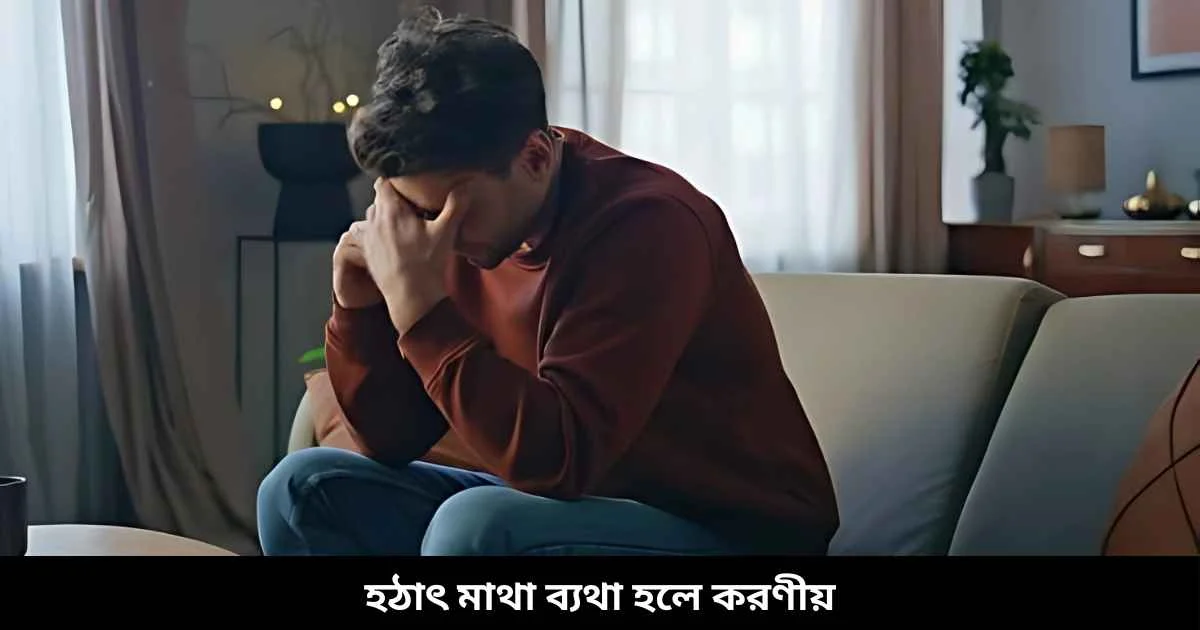 হঠাৎ মাথা ব্যথা হলে করণীয়