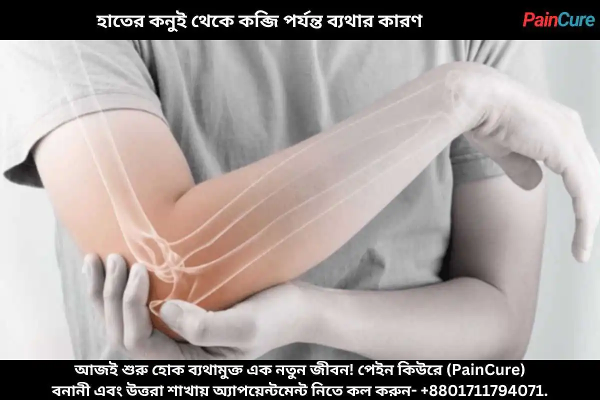 হাতের কনুই থেকে কব্জি পর্যন্ত ব্যথার কারণ