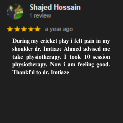 ডাঃ ইমতিয়াজ আহমেদ (পিটি)পেশেন্ট রিভিউ ৩