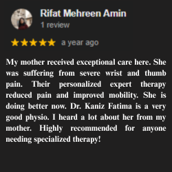 ডাঃ কানিজ ফাতেমা তানিয়া (পিটি) পেশেন্ট রিভিউ ১০