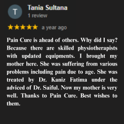 ডাঃ কানিজ ফাতেমা তানিয়া (পিটি) পেশেন্ট রিভিউ ১২