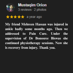 ডাঃ বনশ্রী রানী বর্ষা (পিটি) পেশেন্ট রিভিউ ৭