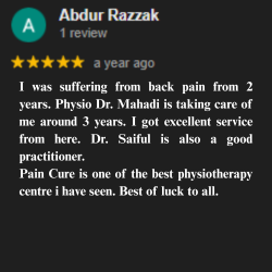 ডাঃ মেহেদী হাসান (পিটি) পেশেন্ট রিভিউ ১২