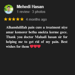 ডাঃ মেহেদী হাসান (পিটি) পেশেন্ট রিভিউ ৪