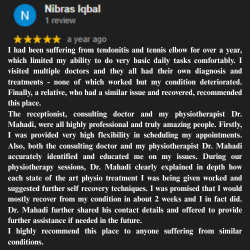 ডাঃ মেহেদী হাসান (পিটি) পেশেন্ট রিভিউ ৮